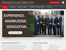 Tablet Screenshot of mayfield-lawfirm.com